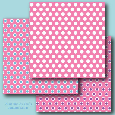 Pink Easter Dots digital papers