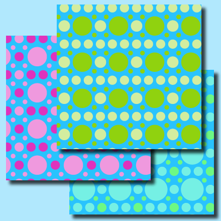 Sky Blue with Flashy Dots digital papers