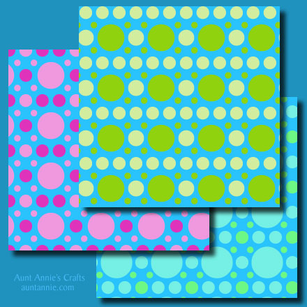 Flashy Dots on Blue Sky digital paper collection