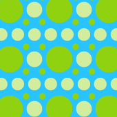 Digital paper: Lime Dots on Sky Blue