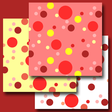 Red Mixed Dots digital paper collection