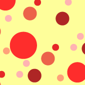 Digital Paper: Mixed Red Dots on yellow