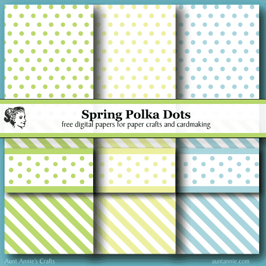 Spring Polka Dots digital paper downloads