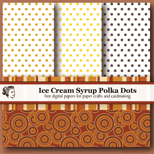 Ice Cream Syrup Polka Dots digital paper downloads