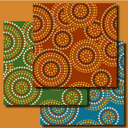 Australian Aboriginal Dot Painting digital papers
