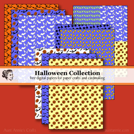 9 Halloween digital paper downloads