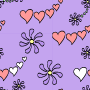 ePaper: Flowers and Hearts on Lavender