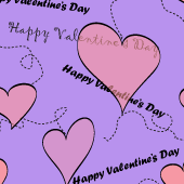 Digital paper: Valentine's Hearts on Lavender background