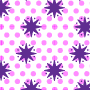 ePaper:Stamped purple stars on pink dots