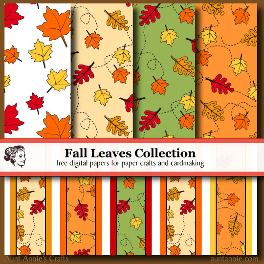 Fall Leaves digital paper downloads