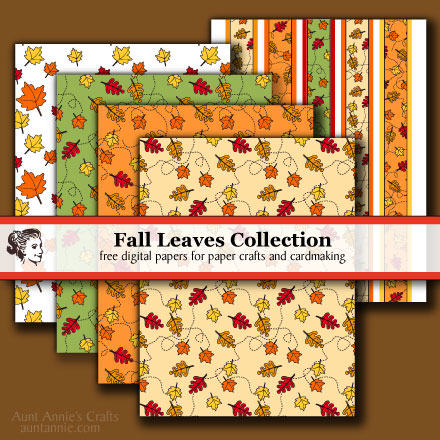 Fall Leaves digital paper downloads