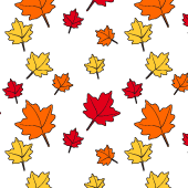 Digital paper: Maple leaves on white