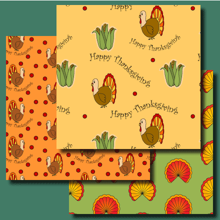 Thanksgiving digital paper collection