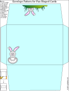 Printable pattern for bunny envelope