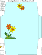 Printable pattern for Flower envelope