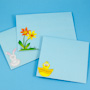 Easter envelope patterns - chick, bunny and flowers
