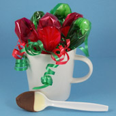 Chocolate spoons in a mug