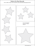 Printable pattern for star stencils