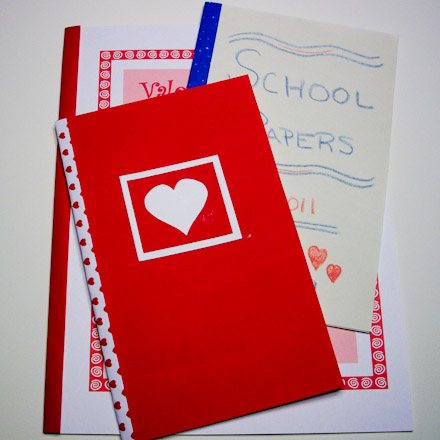 Turn your kids' treasured papers into booklets.