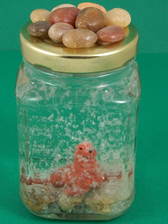 Snow scene in a jar