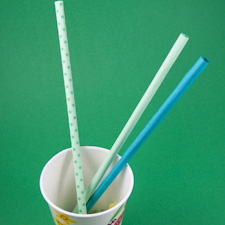 Paper-covered straws in cup drying