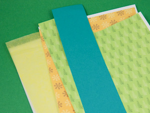 Assortment of colorful papers