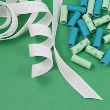 Ribbon with tips cut on diagonal