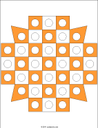 Printable pattern for French Board Solitaire