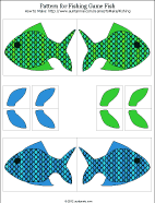 Printable fish pattern with scales