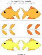 Printable fish pattern for the Fishing Game