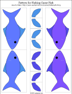 Printable minnow pattern for Fishing Game
