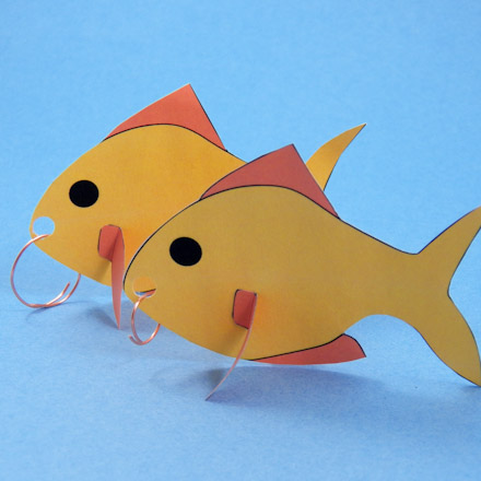 Fish with two sizes of wire rings
