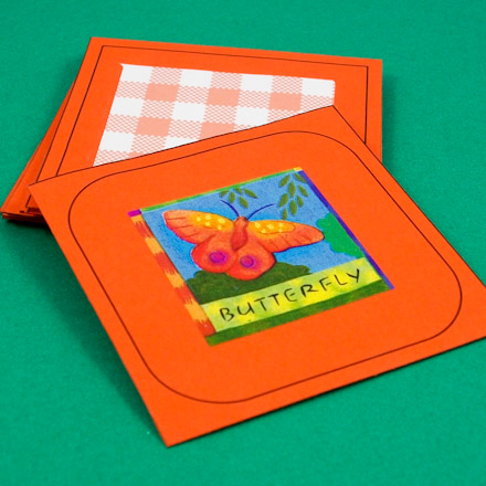 Print the blank pattern on colored paper and add stickers to make a set of match cards