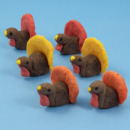 Set of miniature turkeys