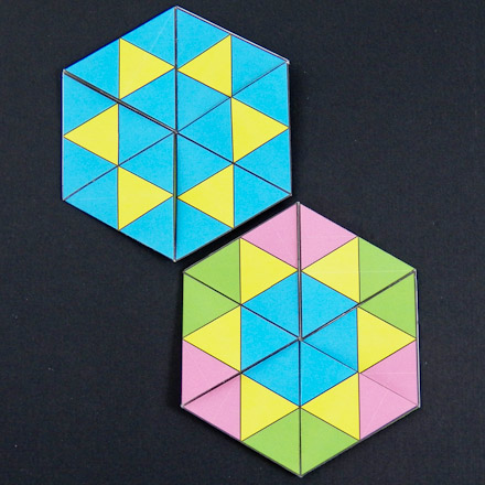 Tri-hexaflexagons with smaller, equilateral triangles