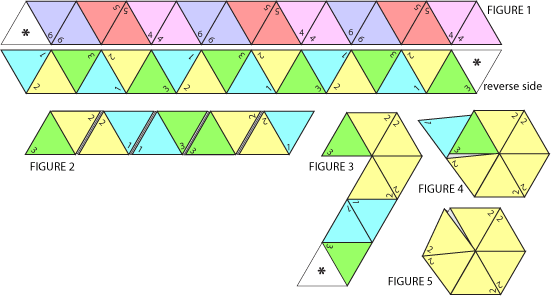 Hexa-hexaflexagon - fold and glue
