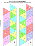 Printable pattern for hexa-hexaflexagon - colored with dots