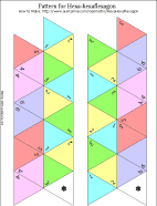 Printable pattern for hexa-hexaflexagon - colored, numbered
