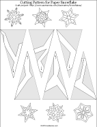 Large snowflake cutting patterns