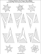 Medium and small snowflake cutting patterns