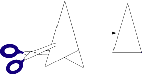 Trim corners to make a triangle