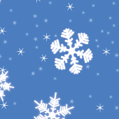 Digital paper: Large snowflakes on blue