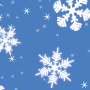 ePaper: Large snowflakes on blue