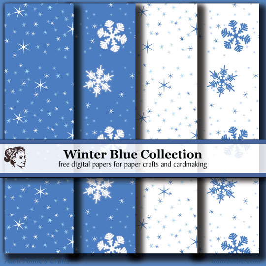 Winter Blue digital paper downloads