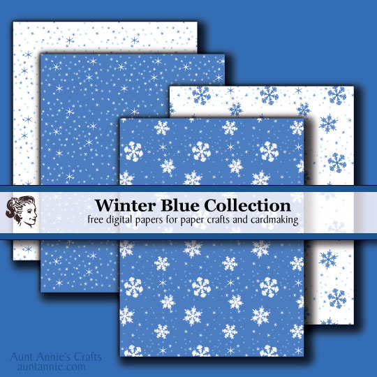 Winter Blue digital paper downloads