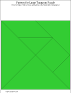 Printable pattern for a tangram puzzle