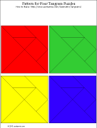 Printable pattern for tangram puzzles