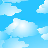Digital Paper: Clouds in Blue Sky
