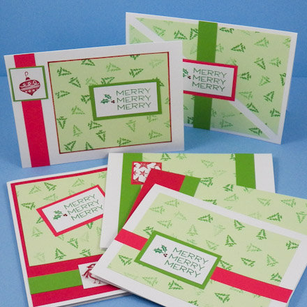 Set of six Christmas cards
