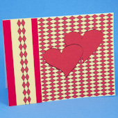 Card 1 using 4.25" by 3.75" inch patterned piece